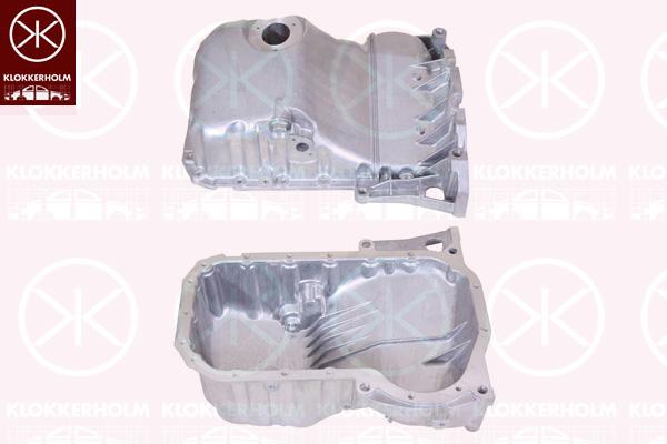 Oil Sump, Aluminium, with bore for oil-level sensor, 058 103 598 (AUDI), 058 103 598 B (AUDI), 058 103 598 D (AUDI), 058 103 598B (AUDI), 058 103 598D (AUDI), 058 103 599 (AUDI), 058 103 603 (AUDI), 058 103 603 D (AUDI), 058103603 (AUDI), 058103603D (AUDI), 58103598 (AUDI), 58103599 (AUDI)