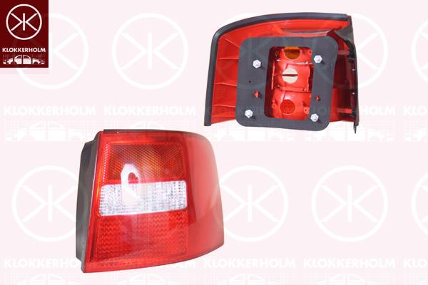 Tail Light Assembly, without bulb holder, Right, 4B9 945 096F (AUDI), 4B9 945 096F 3FZ (AUDI)