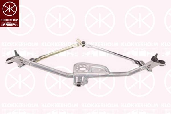 Wiper Linkage, Set, Front, for left-hand drive vehicles, 4B1955603 (AUDI), 4B1955603A (AUDI)