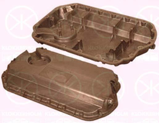 Oil Sump, Aluminium, without bore for oil level sensor, 078 103 604AC (AUDI), 078 103 604AA (AUDI)