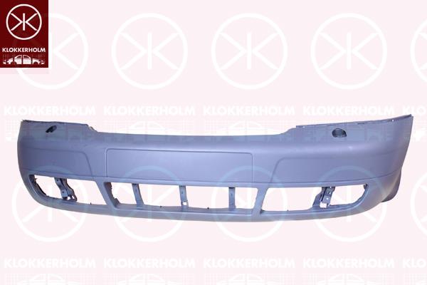 Bumper, w/primer, Front, with hole(s) for washer nozzle, 4B0 807 103AG7DL (AUDI)