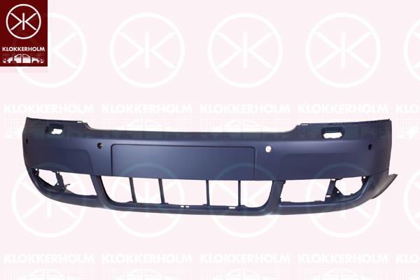 Bumper, w/primer, Front, with hole(s) for parking distance control, with hole(s) for washer nozzle, 4B0 807 103 BN GRU (AUDI)