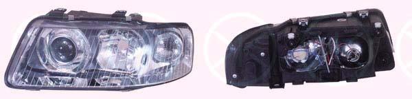 Headlight, H7/H1, for vehicles with headlight levelling, T.Y.C, Left, Illuminance [lx]: 17.5, 8L0 941 003AF (AUDI), 8L0 961 003A (AUDI)