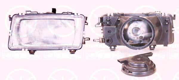 Headlight, H4, without motor for headlamp levelling, Right, Illuminance [lx]: 20, 893 941 030 (AUDI), 893 941 030H (AUDI)