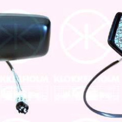 Exterior Mirror, Control: cable pull, Plan, blue, Left, 893857501G3FZ (AUDI), 893857535D (AUDI)