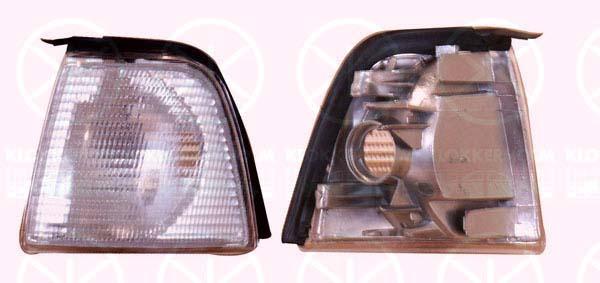 Direction Indicator, without bulb holder, white, Left, 8A0 953 049A (AUDI)