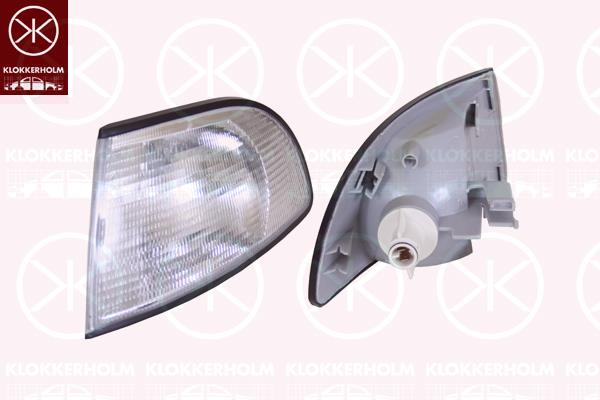 Direction Indicator, with bulb holder, Valeo type, white, Left, 8D0 941 003A (AUDI), 8D0 953 049 (AUDI)