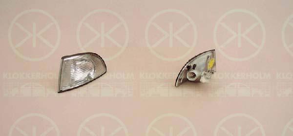 Direction Indicator, without bulb holder, Bosch type, white, Left, 8D0 953 049A (AUDI)