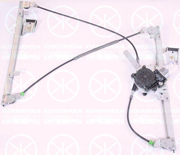 Window Regulator, 4-dr, Left Front, Electric, without comfort function, with electric motor, Number of pins: 2, 8D0 837 461 (AUDI), 8D0 959 801F (AUDI)