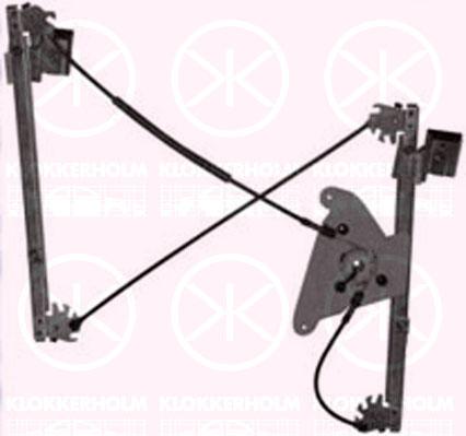 Window Regulator, 4-dr, OE-type, without electric motor, Electric, Right Front, 8D0 837 462 (AUDI)