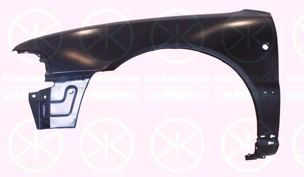 Wing, Left Front, with hole for direction indicator, Zinc-coated, 8D0 821 105J (AUDI), 8D0 821 105K (VW), 8D0 821 105K (AUDI)