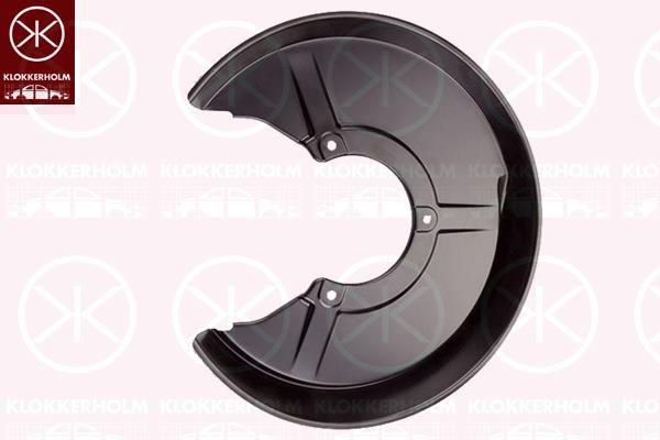 Splash Guard, brake disc, Rear Axle Right, 4WD, for brake disc diameter [mm]: 245, 8D0 615 612A (AUDI), 8D0615612A (VW), 8D0615612A (SKODA), 8D0615612A (SEAT), 8D0615612A (AUDI)