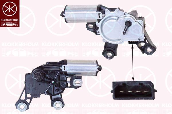 Wiper Motor, Rear, Voltage [V]: 12, 3B9 955 711A (AUDI), 3B9 955 711B (AUDI), 3B9 955 711C (VW), 3B9 955 711C (AUDI), 3B9955711 (VW), 3B9955711 (AUDI), 3B9955711E (VW), 3B9955711E (AUDI), 8L0 955 711 (AUDI), 8L0 955 711A (AUDI), 8L0 955 711B (VW), 8L0 955 711B (AUDI)