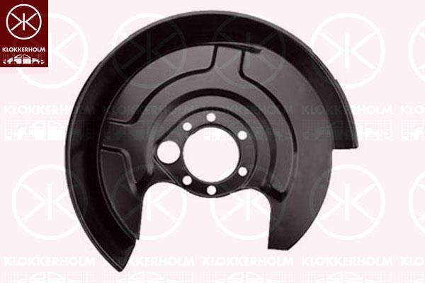 Splash Guard, brake disc, Rear Axle Left, 2WD, for brake disc diameter [mm]: 245, 8A0 615 611D (AUDI), 8D0 615 611 (VW), 8D0615611 (SKODA), 8D0615611 (SEAT), 8D0615611 (AUDI)