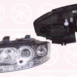 Headlight, H7/H7, for vehicles with headlight levelling, Valeo, Right, Illuminance [lx]: 25, 8E0 941 030C (AUDI)