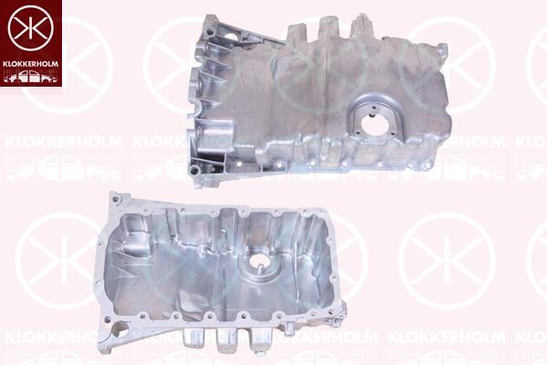 Oil Sump, Aluminium, with bore for oil-level sensor, 03G 103 603AH (AUDI), 03G 103 603J (AUDI)