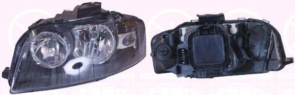 Headlight, H7/H7, with motor for headlamp levelling, AL, Right, Illuminance [lx]: 25, 8P0 941 004A (AUDI), 8P0 941 004K (AUDI)