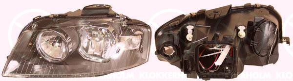 Headlight, TYC, H7/H7, with motor for headlamp levelling, Right, Illuminance [lx]: 25, 8P0 941 004A (AUDI), 8P0 941 004K (AUDI)