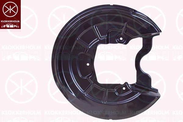 Splash Guard, brake disc, 4WD, Rear Axle Right, for brake disc diameter [mm]: 282, 1K0615612Q (VW), 1K0615612Q (SKODA), 1K0615612Q (SEAT), 1K0615612Q (AUDI)