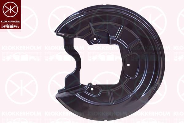 Splash Guard, brake disc, 4WD, Rear Axle Left, Diameter 1/Diameter 2 [mm]: 355/120, for brake disc diameter [mm]: 282, 1K0615611Q (VW), 1K0615611Q (SKODA), 1K0615611Q (SEAT), 1K0615611Q (AUDI)