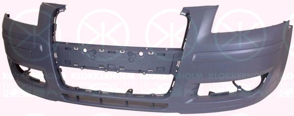 Bumper, w/primer, Front, without hole(s) for washer nozzle, 8P4 807 105 GRU (AUDI)