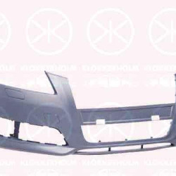 Bumper, w/primer, Front, with hole(s) for washer nozzle, 8P0807105FGRU (AUDI)