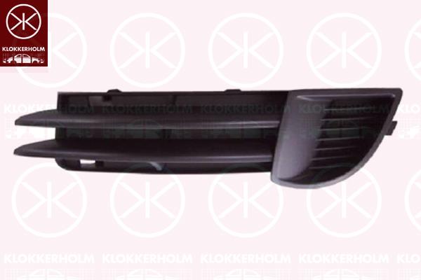 Ventilation Grilles, bumper, Left Front, without hole(s) for fog lights, 8P4 807 681A (AUDI)