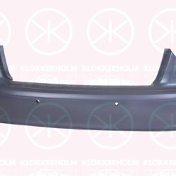 Bumper, w/primer, 5-drs, Rear, with hole(s) for parking distance control, 8P4 807 303A GRU (AUDI)