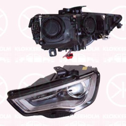 Headlight, Left, Housing Colour: grey, Bi-Xenon, with daytime running light (LED), with motor for headlamp levelling, without control unit for Xenon, 8V0 941 043C (AUDI), 8V0941043C (AUDI), 8V0941043M (AUDI)