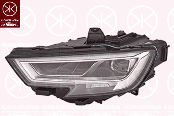 Headlight, for vehicles with adaptive front lighting, Left, LED, with daytime running light (LED), Valeo, 8V0 941 783 (AUDI), 8V941783C (AUDI)