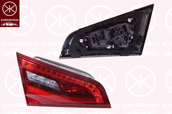 Tail Light Assembly, 5-drs, Left, Inner Section, LED, with bulb holder, AL, 8V4 945 093A (AUDI), 8V4945093A (AUDI)