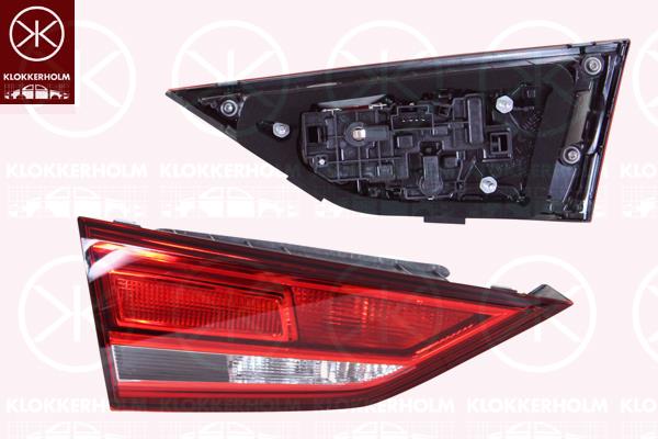 Tail Light Assembly, Left, Inner Section, with bulb holder, AL, 8V5 945 075 (AUDI), 8V5945075 (AUDI)