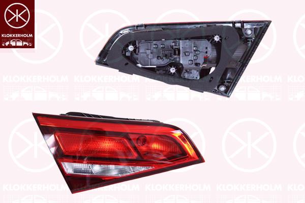 Tail Light Assembly, 5-drs, Right, Inner Section, with bulb holder, Hella, 8V4 945 076 (AUDI), 8V4945076 (AUDI)