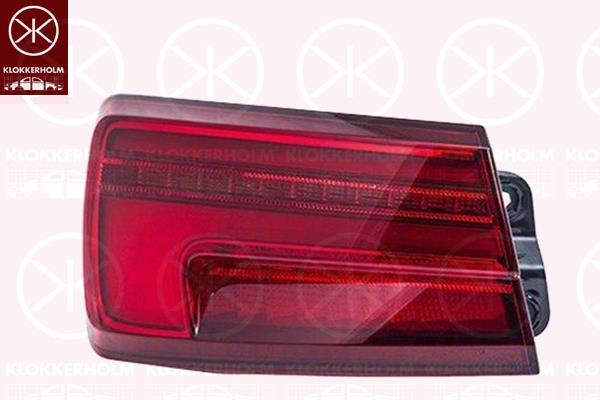 Tail Light Assembly, Left, Outer section, LED, with bulb holder, AL, 8V5945069B (AUDI)