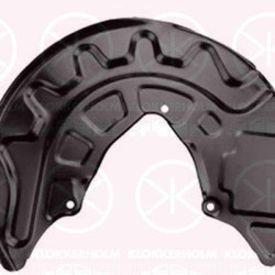 Splash Guard, brake disc, Front Axle Left, for brake disc diameter [mm]: 340, Brake System: TRW, 5Q0 615 311F (AUDI), 5Q0615311F (VW), 5Q0615311F (SKODA)