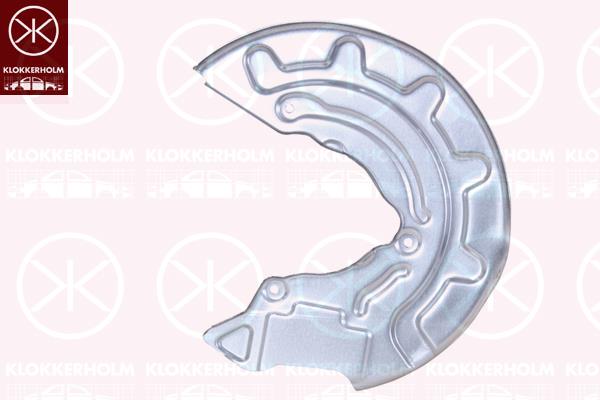 Splash Guard, brake disc, Front Axle Left, for brake disc diameter [mm]: 276, Brake System: CONTI TEVES, Zinc-coated, 5Q0 615 311D (AUDI), 5Q0615311D (VW), 5Q0615311D (SKODA)