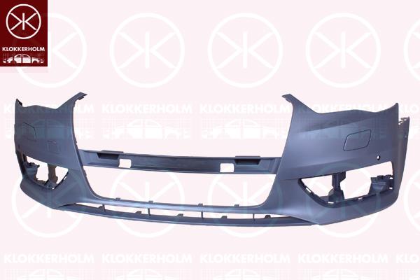 Bumper, Front, with hole(s) for parking assistant system, Number of bores: 4, w/primer, 8V0 807 065D GRU (AUDI)