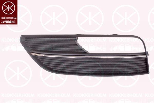 Ventilation Grilles, bumper, Left Front, with hole(s) for fog lights, 8V3 807 681A 9B9 (AUDI)