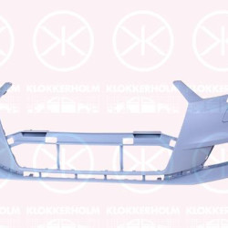 Bumper, Front, with hole(s) for washer nozzle, Number of bores: 4, with hole(s) for parking distance control, w/primer, 8V0807065AAGRU (AUDI)