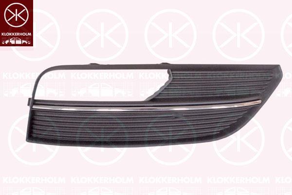 Ventilation Grilles, bumper, Right Front, with hole(s) for fog lights, 8V3 807 682A 9B9 (AUDI)