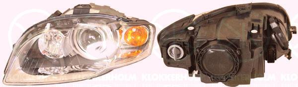 Headlight, Left, Illuminance [lx]: 27.5, Xenon, without control unit for Xenon, with motor for headlamp levelling, D2S/H7, AL, 8E0 941 029AS (AUDI), 8E0941003AM (AUDI)