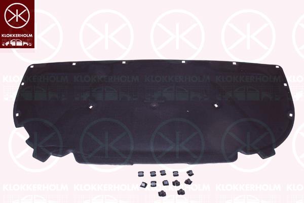 Engine Compartment Noise Insulation, Centre Section, Fitting Position: Bonnet, 8E0 863 825 AJ (AUDI)