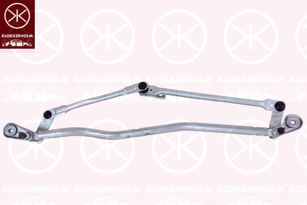 Wiper Linkage, Front, Set, for left-hand drive vehicles, 8E1955319 (AUDI), 8E1955603 (AUDI), 8E1955603A (AUDI), 8E1955603B (AUDI), 8E1955603C (AUDI), 8E1955603D (AUDI)