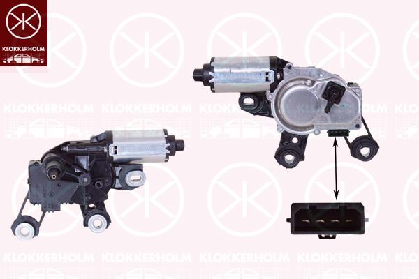 Wiper Motor, Rear, Number of pins: 4, Voltage [V]: 12, 8E9 955 711 (AUDI), 8E9 955 711A (AUDI), 8E9 955 711B (AUDI), 8E9 955 711C (AUDI), 8E9 955 711D (AUDI), 8E9 955 711E (AUDI), 8E9 955 711G (AUDI), 8R0 955 711B (AUDI), 8R0 955 711C (AUDI)