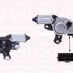 Wiper Motor, Rear, Number of pins: 4, Voltage [V]: 12, 8E9 955 711 (AUDI), 8E9 955 711A (AUDI), 8E9 955 711B (AUDI), 8E9 955 711C (AUDI), 8E9 955 711D (AUDI), 8E9 955 711E (AUDI), 8E9 955 711G (AUDI), 8R0 955 711B (AUDI), 8R0 955 711C (AUDI)