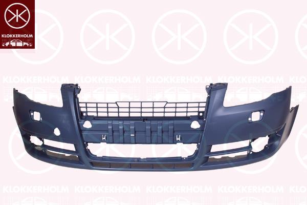 Bumper, w/primer, Front, with hole(s) for washer nozzle, 8E0 807 105 A GRU (AUDI)