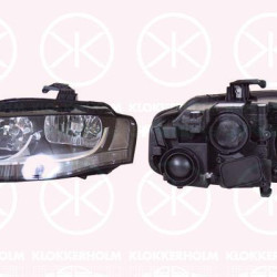 Headlight, H7/H7, with motor for headlamp levelling, Left, Illuminance [lx]: 20, 8K0 941 029 (AUDI), 8K0941029AF (AUDI)