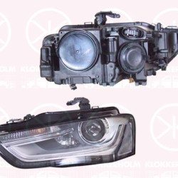 Headlight, without control unit for Xenon, with dynamic bending light, Bi-Xenon, with motor for headlamp levelling, AL, Left, D3S (Gas Discharge Lamp), Illuminance [lx]: 17.5, 8K0 941 753 (AUDI), 8K0 941 753C (AUDI)