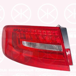 Tail Light Assembly, Right, Outer section, LED, with bulb holder, AL, 8K9 945 096D (AUDI)