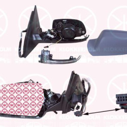 Exterior Mirror, Left, Number of pins: 10, Electronically foldable, with memory, with indicator, w/primer, Heatable, Aspherical, Complete Mirror, 8K0857535F (AUDI), 8F0 857 527 GRU (AUDI), 8F0 857 535E (AUDI), 8K0 949 101D (AUDI), 8K1 857 409AG (AUDI), 8K1 857 409AG 01C (AUDI), 8K1857409AG01C (AUDI)